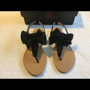 New pair of black glitter sandals with Size 7 1/2